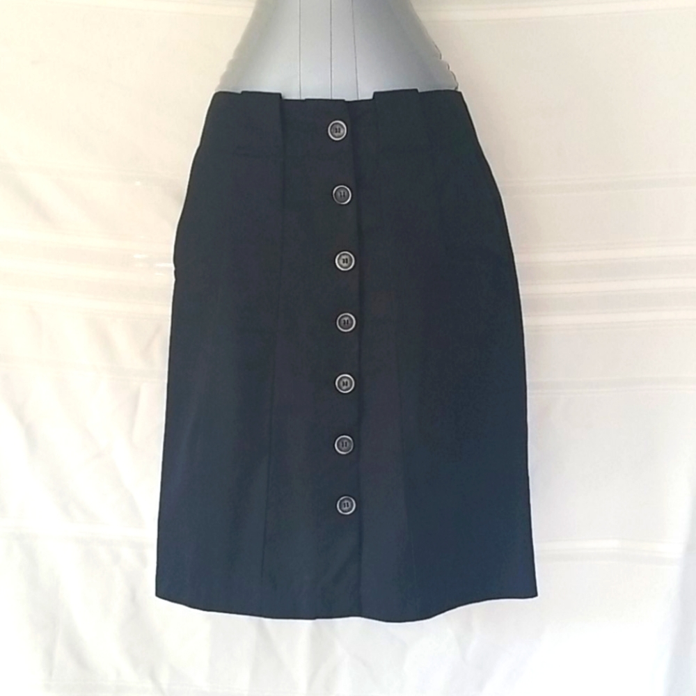 Black Button-Front Zara Skirt
